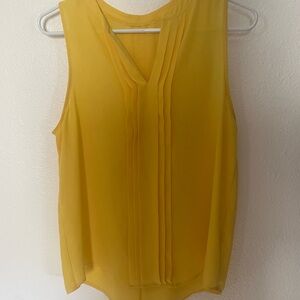 41 Hawthorn Yellow Pleated Sleeveless Blouse